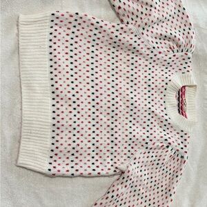 Marine Layer Polka Dot Sweater - Cream, Red, Black
